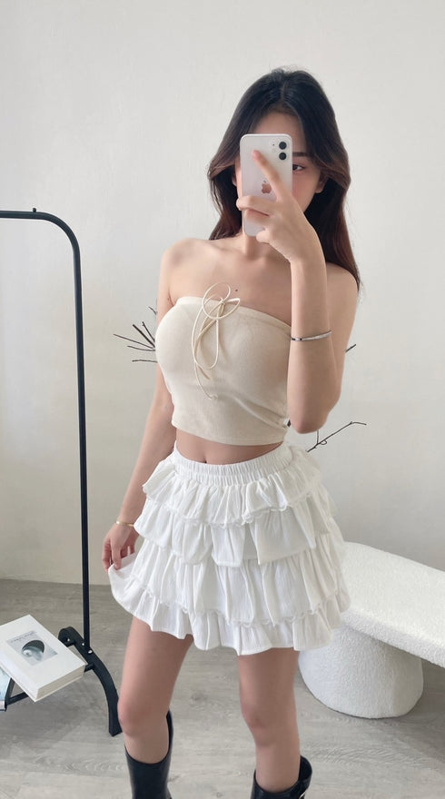 Women Tiered Ruffle Mini Skirts